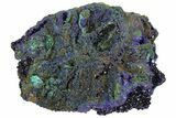 Sparkling Azurite Crystals with Malachite - Laos #170030-4